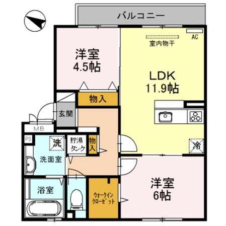 守口駅 徒歩15分 1階の物件間取画像